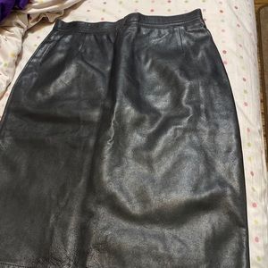 Black leather skirt